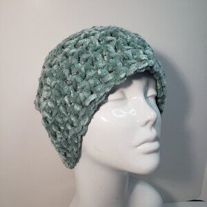 New Handmade Crochet Blue Green Warm Bennie